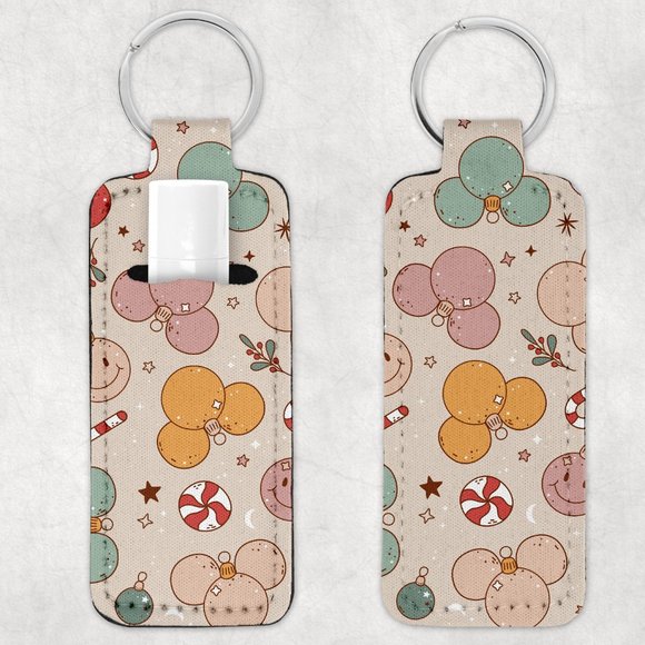 Disney Accessories - Mickey Ears Lipbalm Chaptstick Christmas Keychain Holder